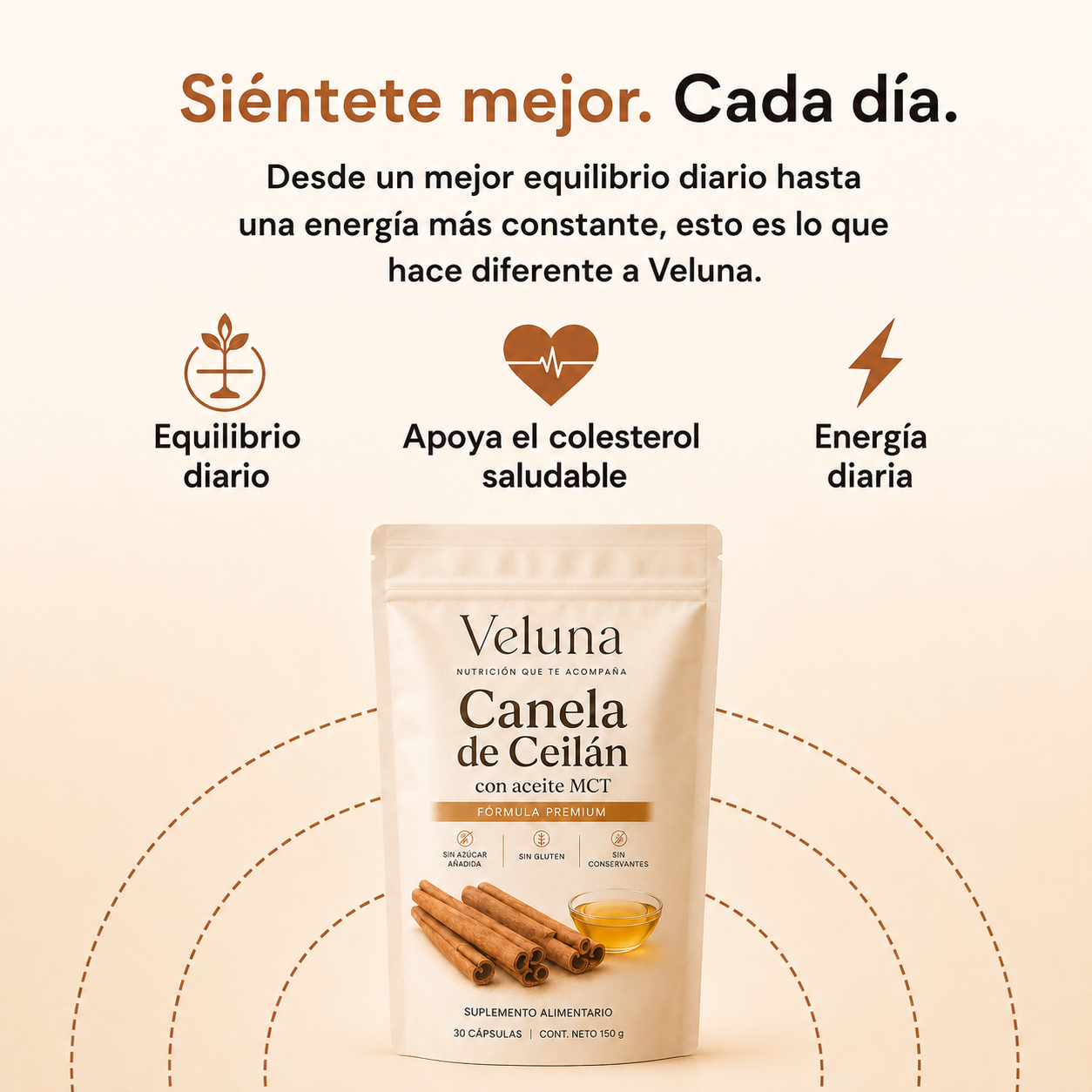 Canela de Ceilán con aceite MCT | Tu ritmo de equilibrio diario.