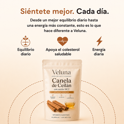 Canela de Ceilán con aceite MCT | Tu ritmo de equilibrio diario.